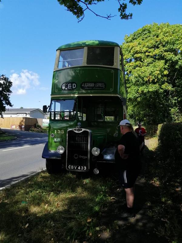 1949 Guy Arab back loader, half cab double decker 