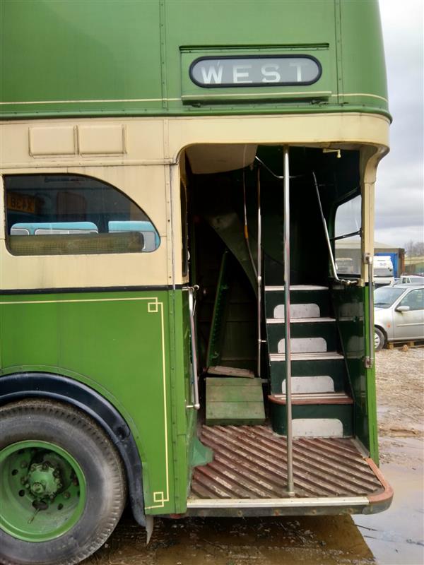 1949 Guy Arab back loader, half cab double decker 