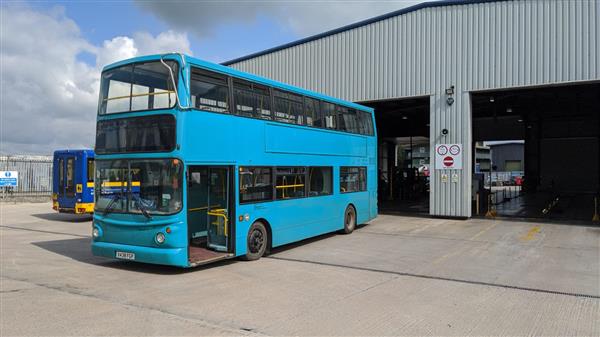 Reduced to £25,000, 2001 Double decker accommodation bus, fully equipped, MOT tested, view in Winsford in Cheshire.